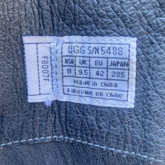 Ugg Camille Oil Rubbed Leather Lace Up Knee High Heeled Boots Black Size 11 5488 - Picture 11 of 11